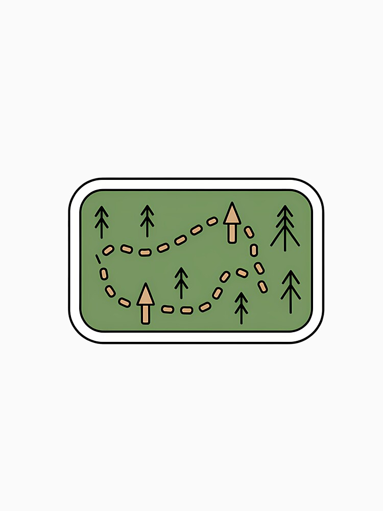 Minimalist Trail Map for Hikers by NiftyWrx