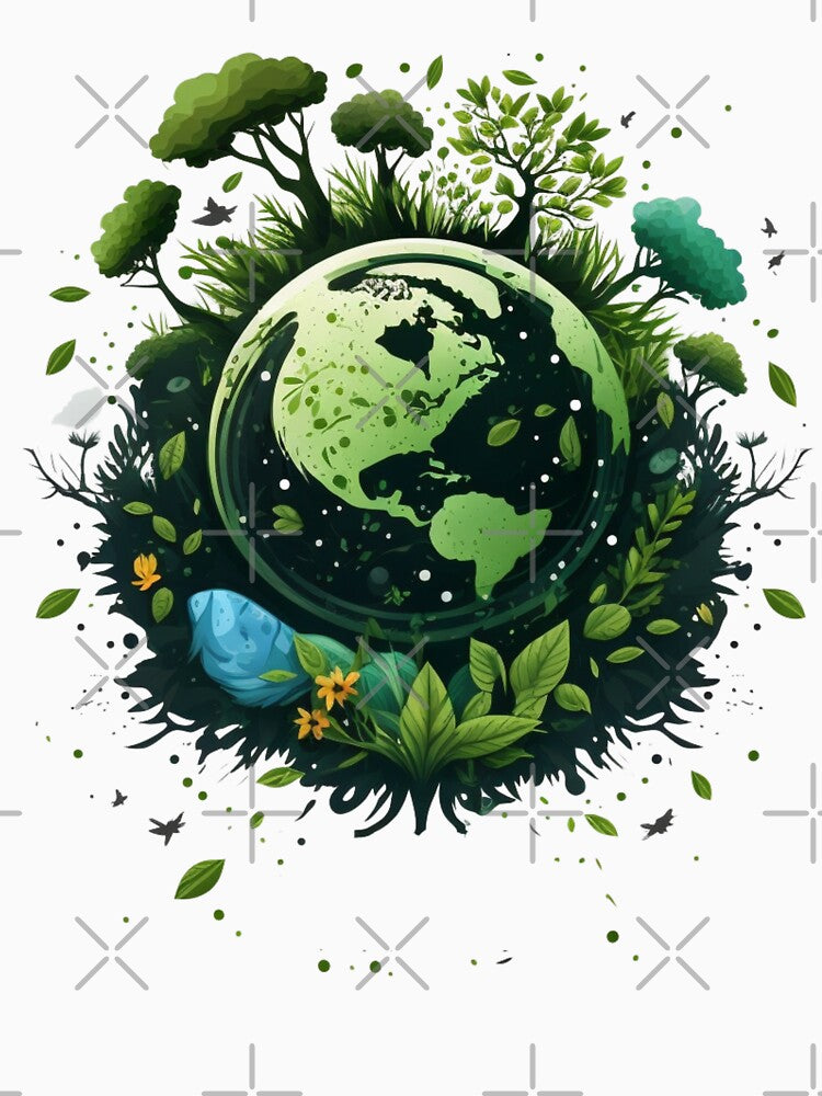 Earth Day Inspired - Nature-Inspired Earth Day Minimalist Design by AniMangArt