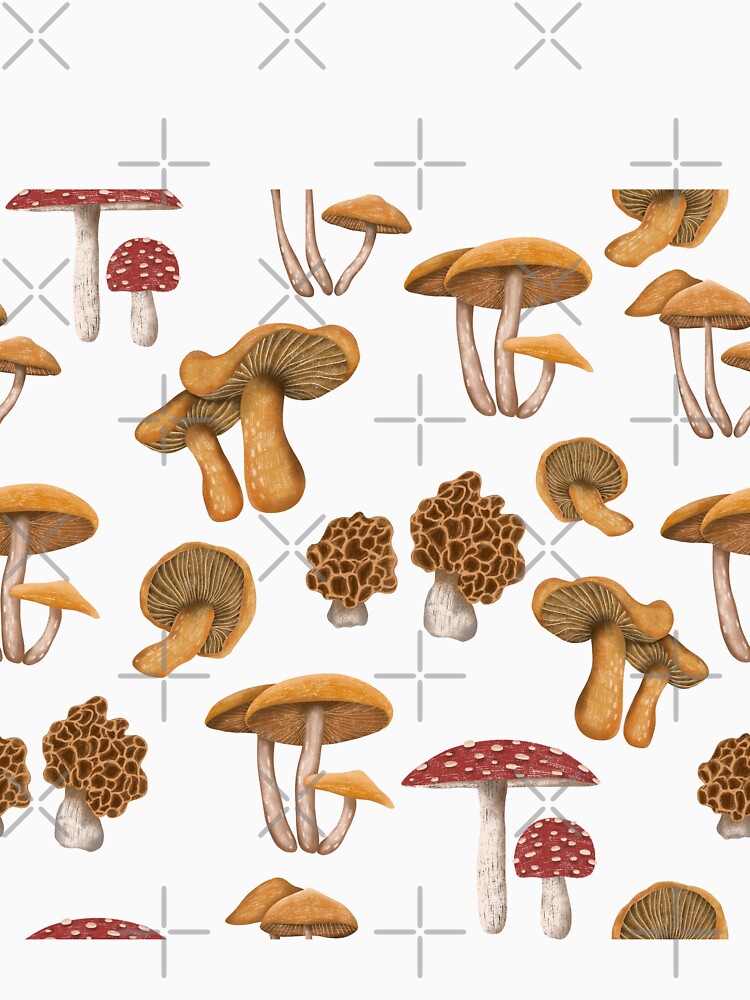 Wild mushroom seamless pattern by pinkyfish1010