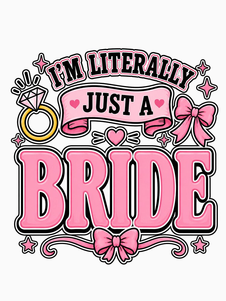 I'm Literally Just A Bride Bow Coquette Wedding Bride by WeirdlyMild
