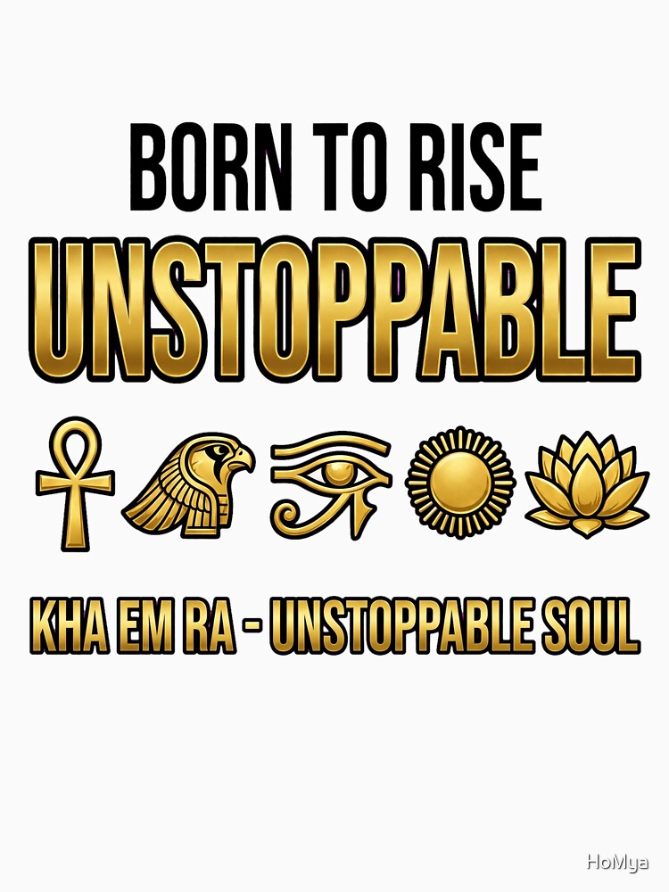 BORN TO RISE UNSTOPPABLE PNG | BORN TO RISE UNSTOPPABLE PNG | Boss Babe Dark Feminine Egyptian Shirt | Main Character Ankh Gold Ankh Pharaonic Power Motivational Shirt Design by HoMya