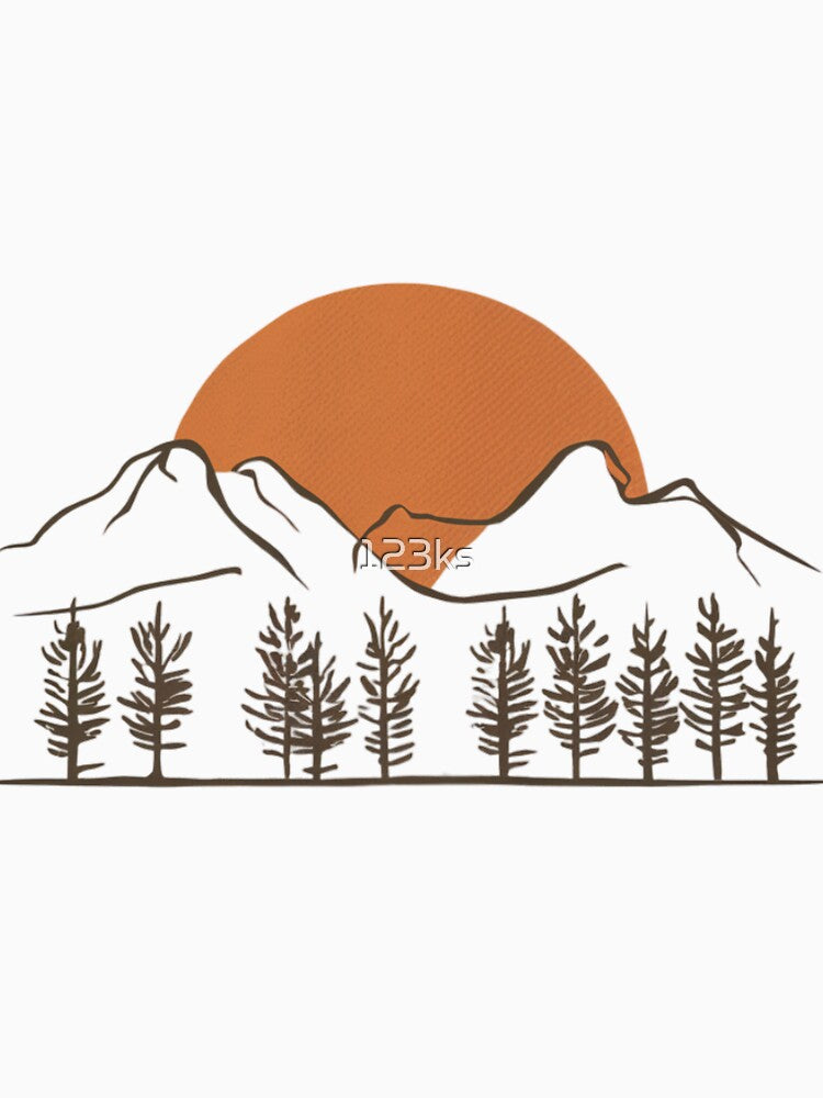 A forest and mountains by 123ks