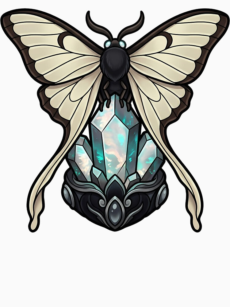 Gothic Comet Moth Black Opal Crystal by IllumeInk