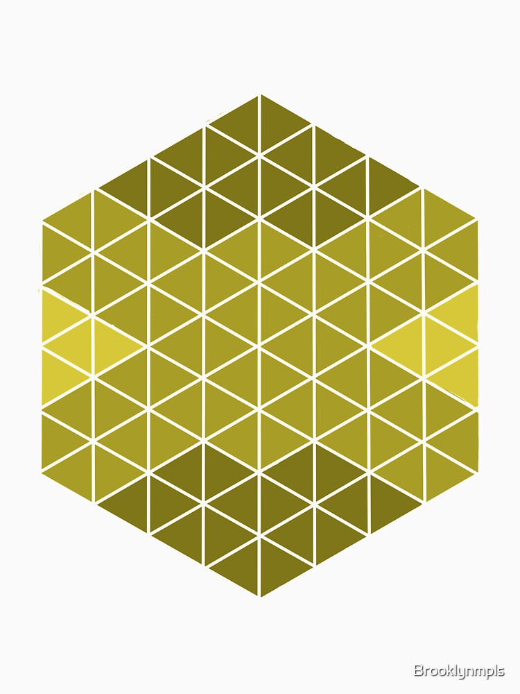 Yellow Abstract Triangle Sacred Geometry by Brooklynmpls