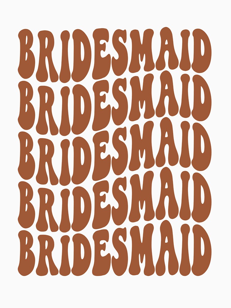 Bridesmaid Terracotta Retro Graphic Bridal Party Gifts for Bachelorette Party by mysticblvd
