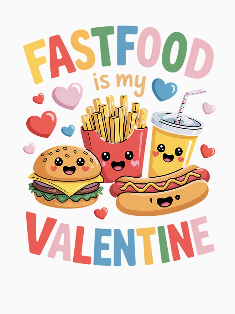Fast Food Is My Valentine Fast Food Lover Valentine Day by milanforbes