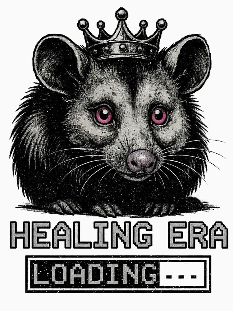 Healing Era Loading Shirt - Funny Opossum King by HealingEraInk