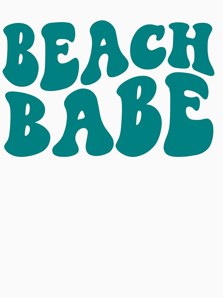 Beach Babe Teal Retro Graphic Bridal Party Gifts for Bachelorette Party by mysticblvd