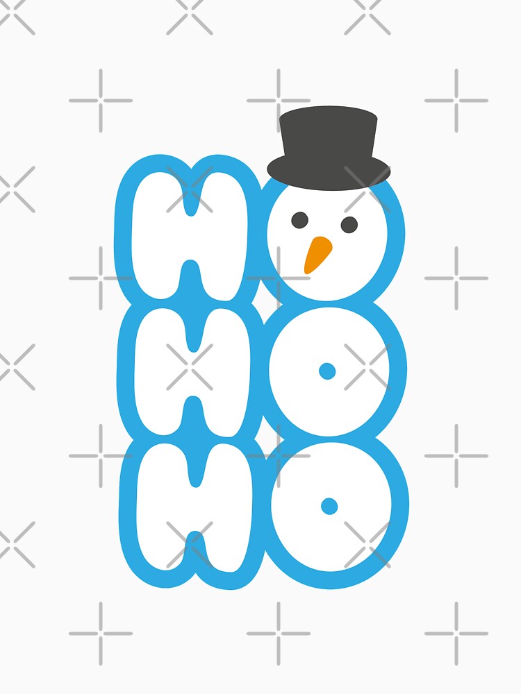 Ho Ho Ho Cartoon Christmas Snowman Design by Rodney's Marketplace