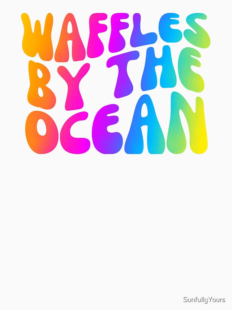 Cute Waffle Food Lover Saying Ocean Lover by SunfullyYours