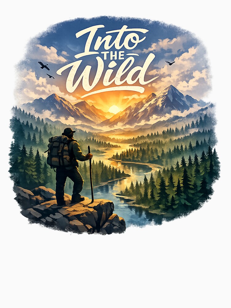 Into The Wild Adventure Explorer – Mountain Wilderness Travel Nature Hiking Graphic by ArtWaveStudio8
