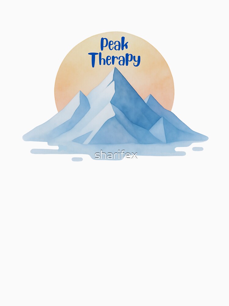 Peak Therapy Hiking Shirt - Mountain Minimal Design by sharifex