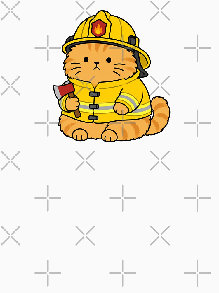 Cute Firefighter Cat by MonkiFlipp