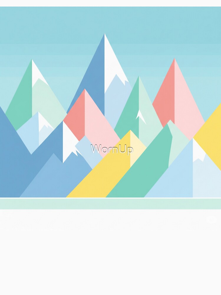Abstract Geometric Mountains – Minimalist Mountain Landscape by WornUp