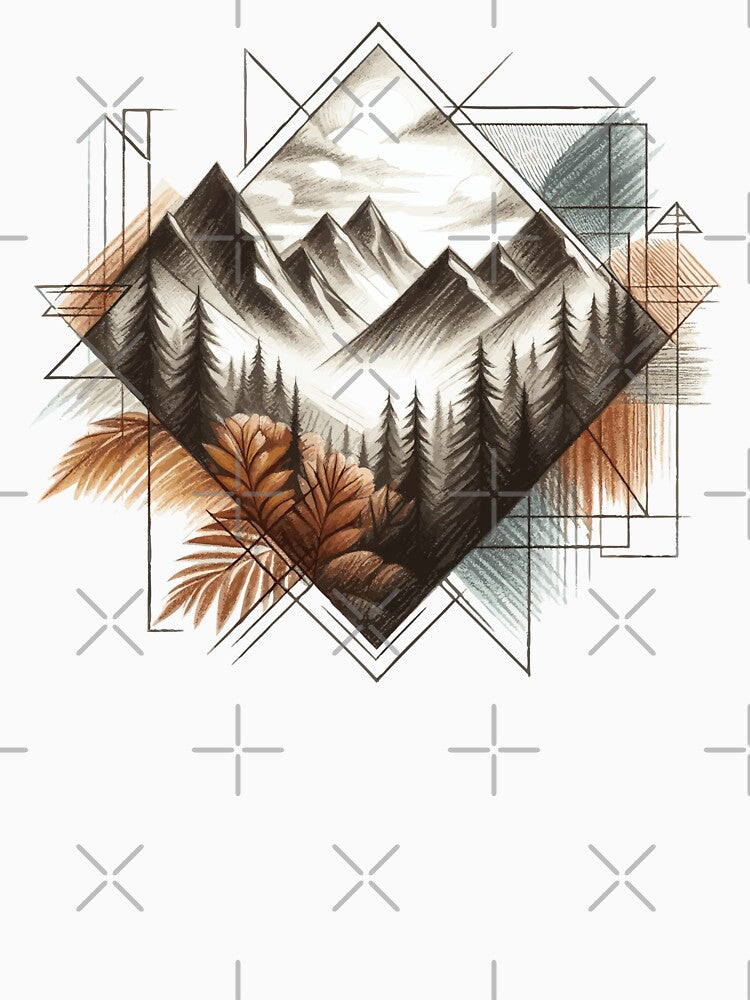 Geometric Wilderness - Mountain Serenity by RuyaFab