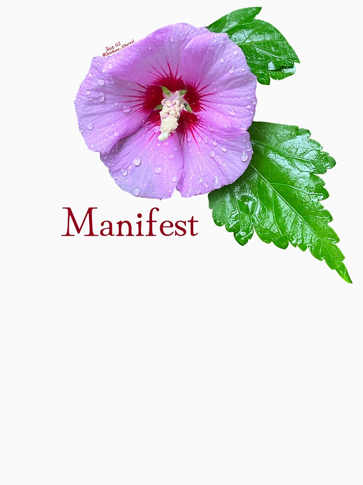 Manifest, Purple flower with leaves by Josephine Ethereal