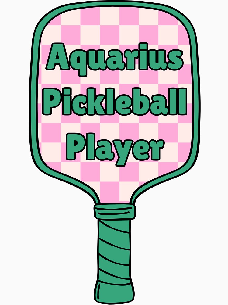 Aquarius Zodiac Astrology Pickleball Design by Midnight789