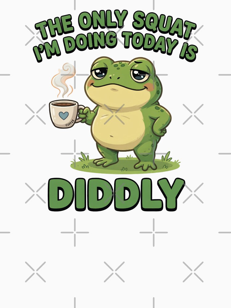Diddly Squat Frog Coffee Funny Lazy Tee by TshirtsOnline-