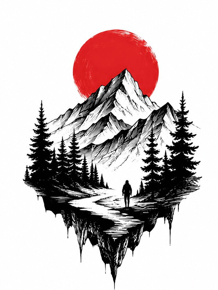 Nature Mountain Art by WoodPress