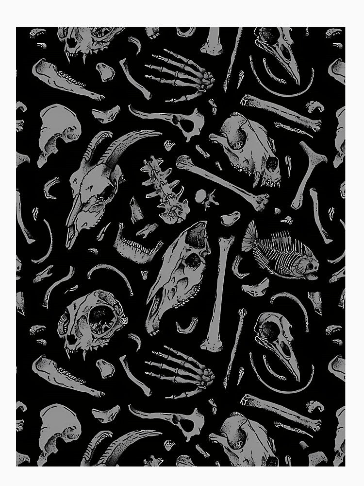 Seamless Animal Bones Gothic Pattern by hectorcally48