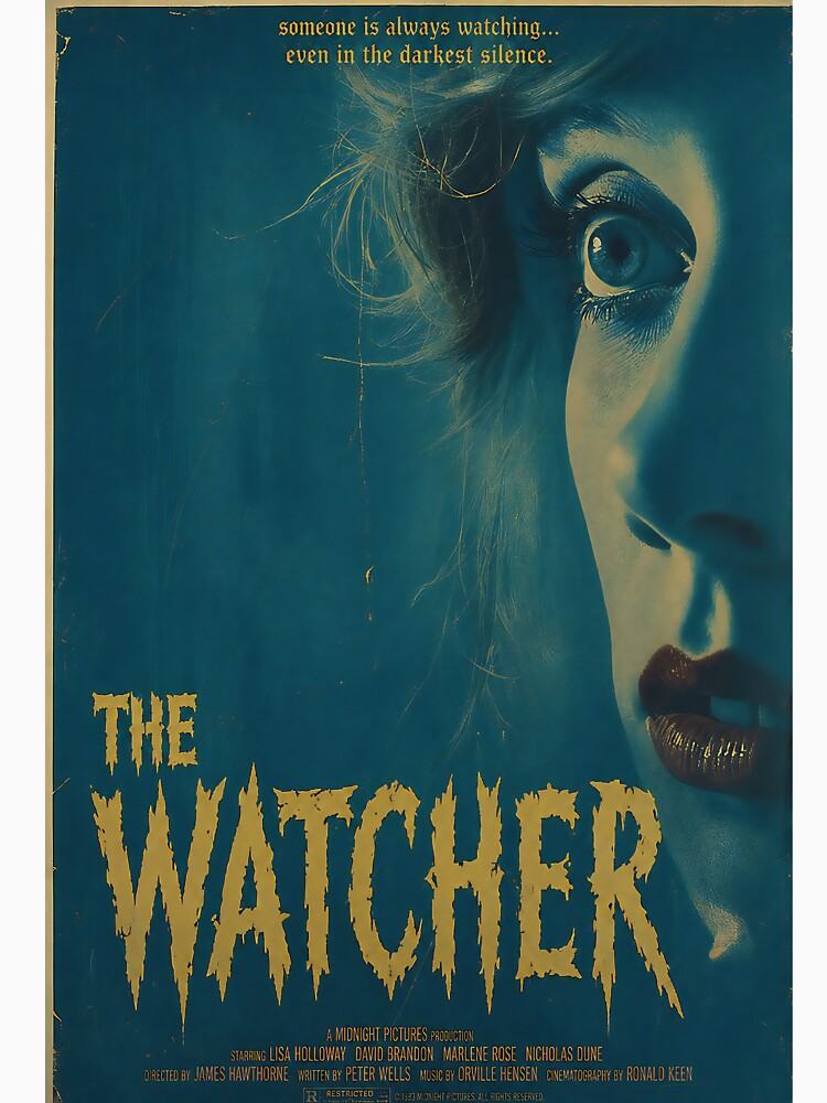 the WATCHER : fake vintage horror poster by aliraweb