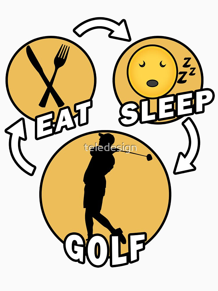Eat Sleep Golf Repeat by teledesign