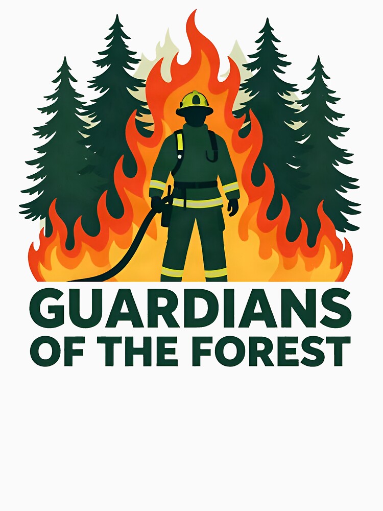 Wildland Firefighter Guardians Of The Forest Artwork by Nuvoro Eco Awareness