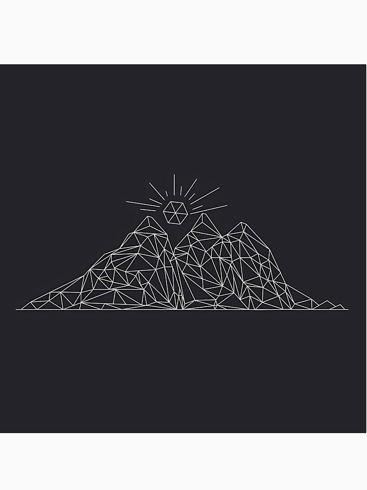 Low Poly Mountain Triangle Design by dkntrowjh2