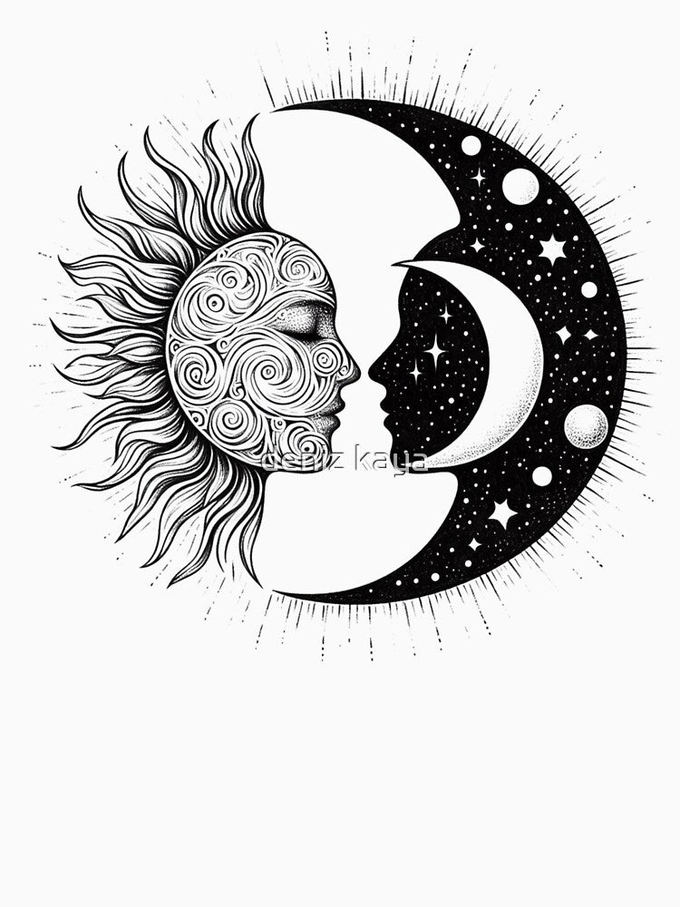 Celestial Love,Moon and Sun by deniz kaya
