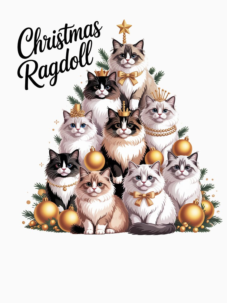 Ragdoll cat tree merry Christmas by kaka8888