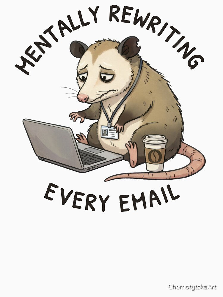 Mentally Rewriting Every Email – University Humor by ChernotytskaArt