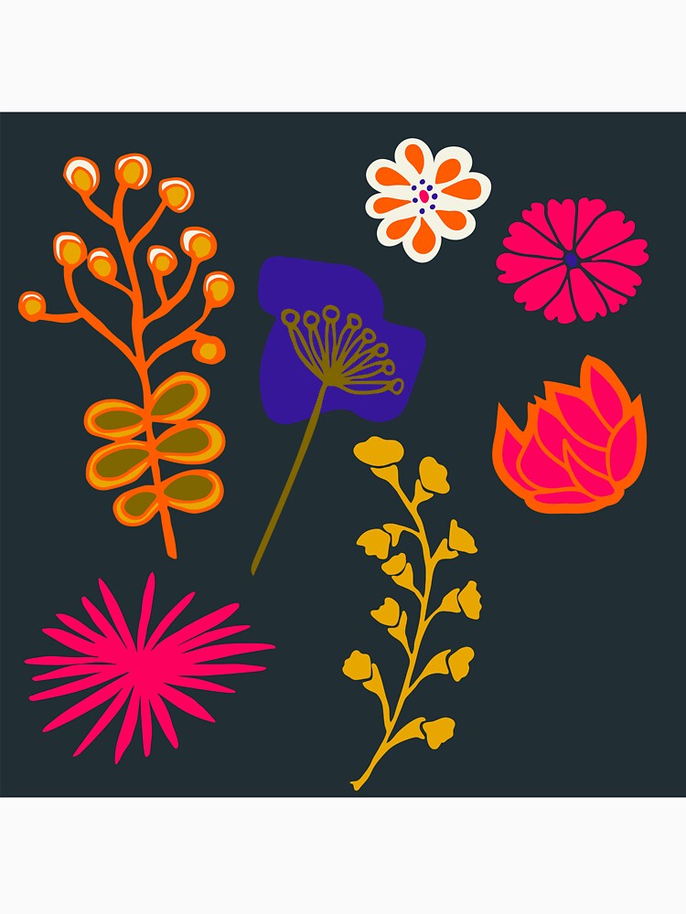 Wildflowers on dark background by BrankaPD