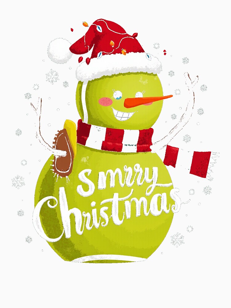 Tennis Ball Christmas Snowman Holiday by lht6474