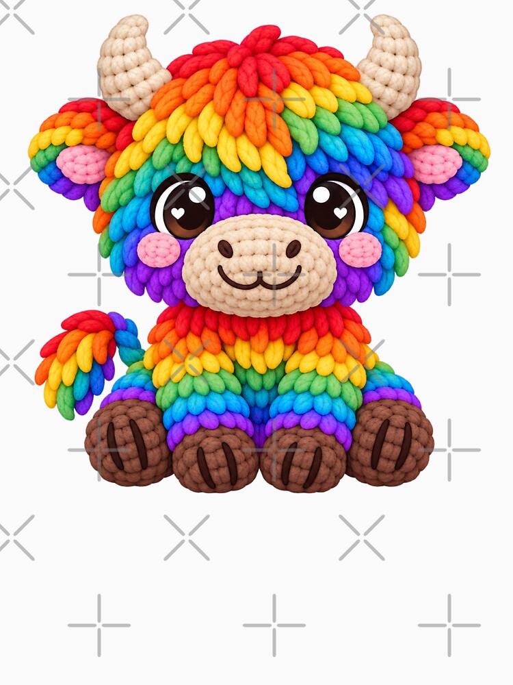 Amigurumi - Rainbow Highland Cow by Myra365Art