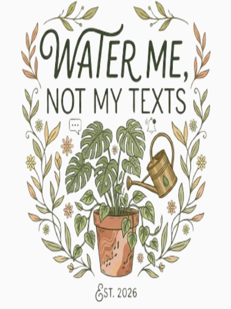 Water Me Not My Texts Funny Plant Lover Houseplant Gift by ArtsyElegance4U ⭐⭐⭐⭐⭐