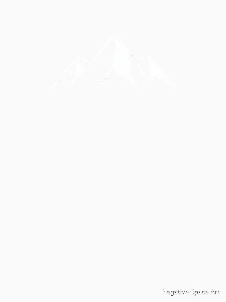 Mountain Range Silhouette - Minimalist Peak Icon by Negative Space Art
