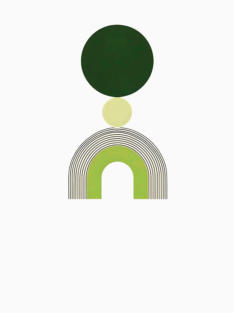Boho Green Minimalist Geometric Design by CheersTOGETHER