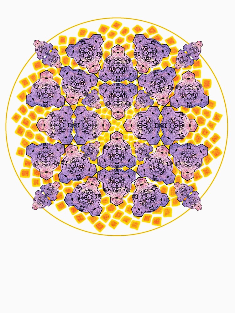 Purple Sky Cube Mandala Cacophony & CircleVisions (R&Y) by createVisions