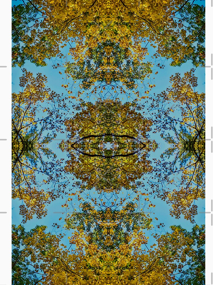 Psychedelic Sacred Geometry Autumn Leaves – Visionary Nature Symmetry by aadventures