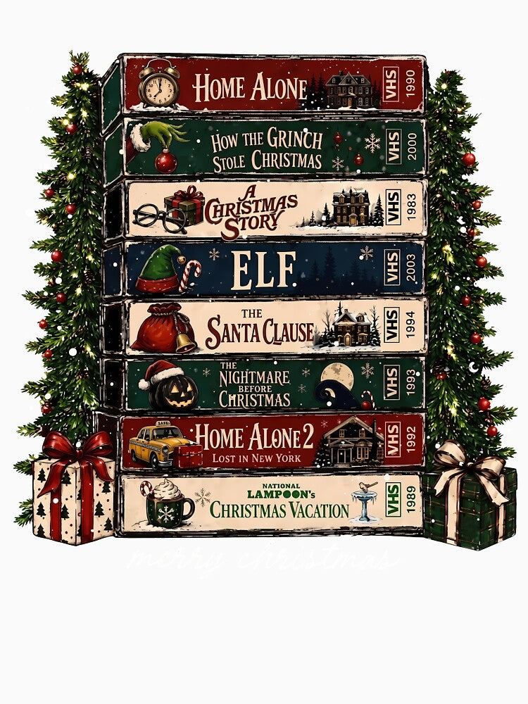Vintage 90's Christmas movies VHS Holiday by MidzzSky