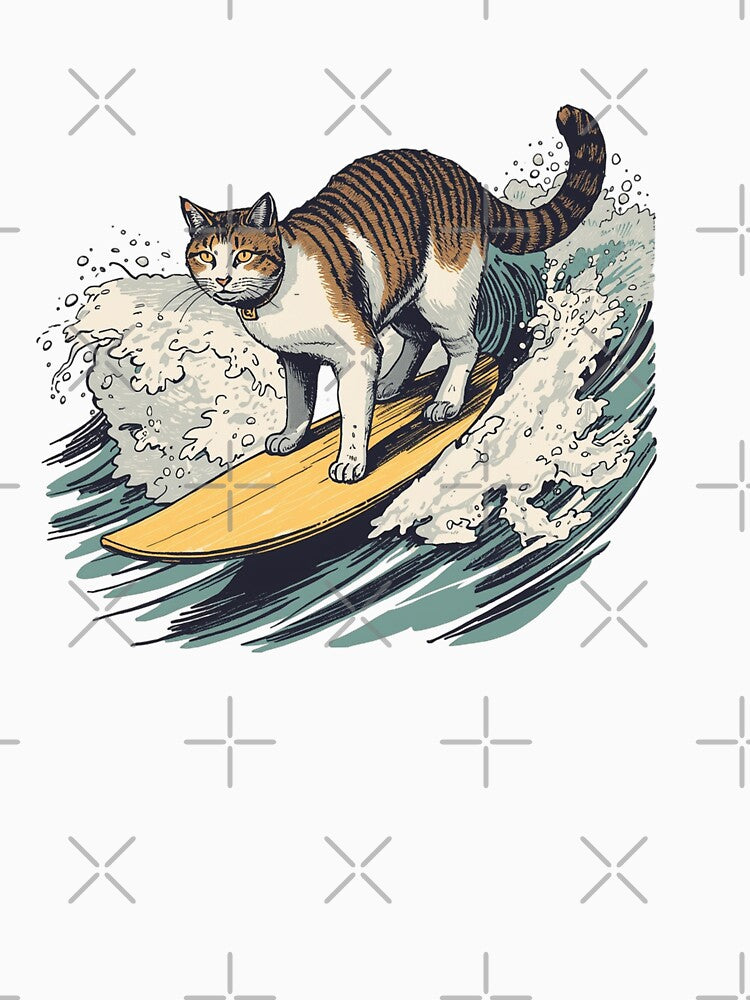 Vintage Surfing Cat by SOUFIANE1991