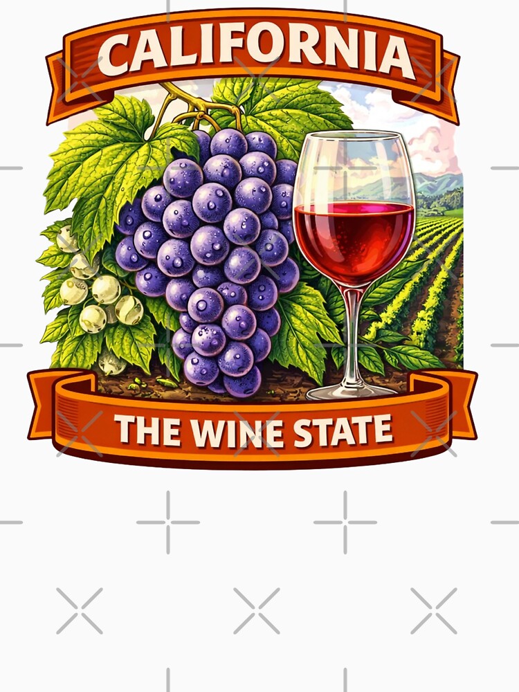 California - The USA Wine State by Myra365Art