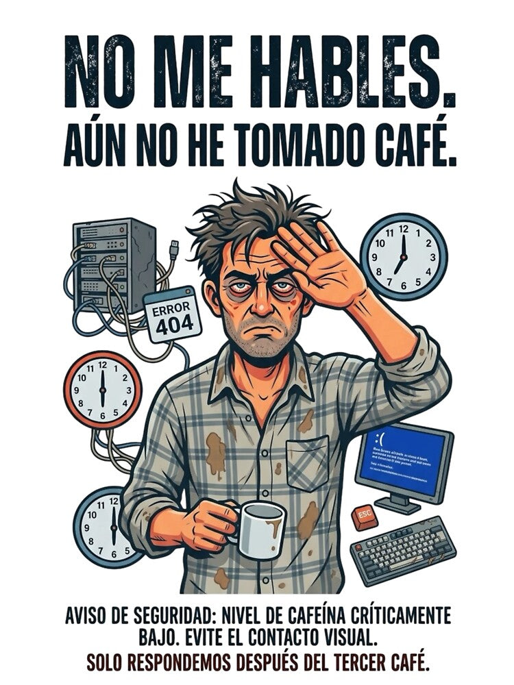 Don't bother me, I haven't had my coffee yet. by Cafetera Moka Italiana