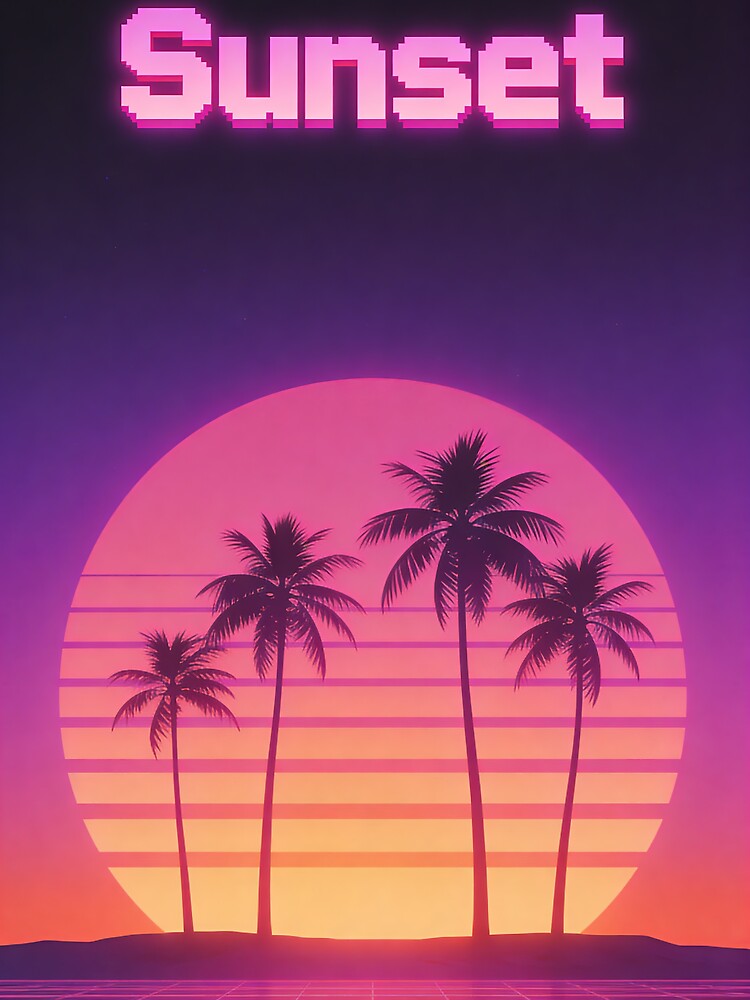 Retro Sunset by RetroSynthwaveDesigns