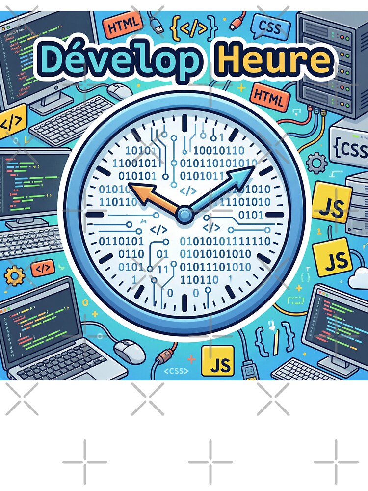 Develop Time – A web developer pun with a geek binary clock by WordPlayStudio