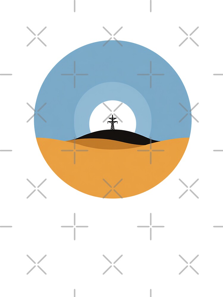 Desert Power – Minimalist Sand Dune with Hidden Symbol by Alphakenon