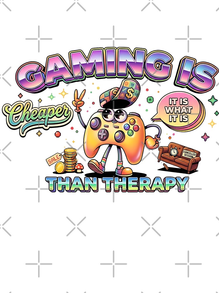Gaming is Cheaper than Therapy Retro Controller by TerryCoreCraft