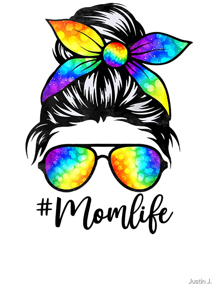 Mom Life T-Shirt Rainbow #MOMLIFE by Trendy Merch 90
