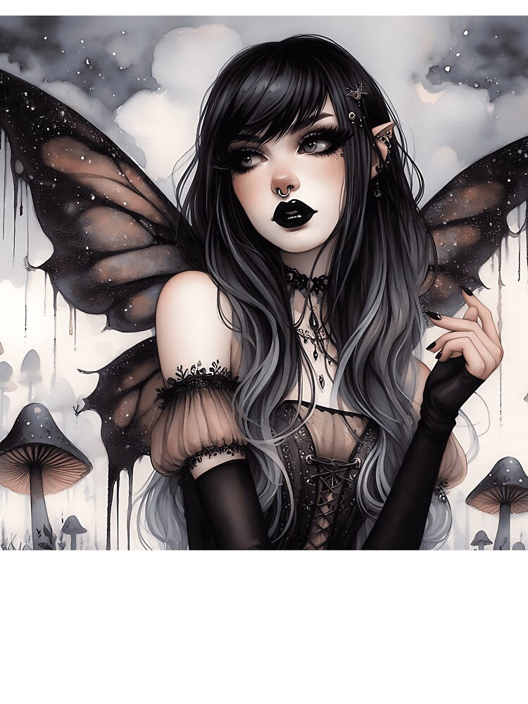 Dark Fairy Goth Fae Mushroom Fantasy Alternative by MatinoClevert