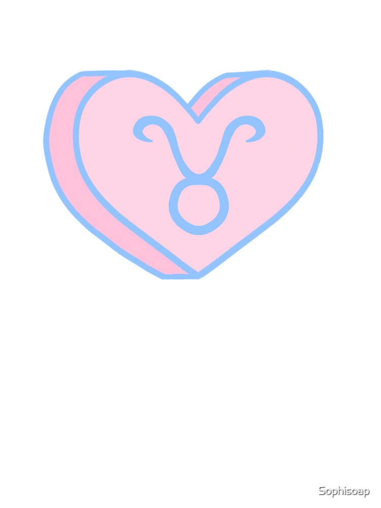 Taurus Astrology Symbol Heart by Sophisoap